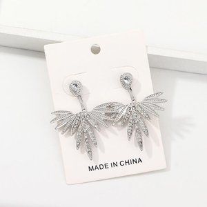 4/$26 🦋 Rhinestone Earring Jackets/Angel Wing Drop